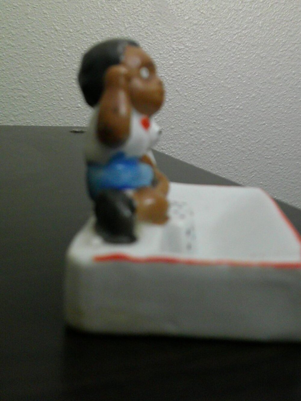 VTG Japan Black Americana Ceramic "Come Seven" trinket dish - Picture 5 of 9